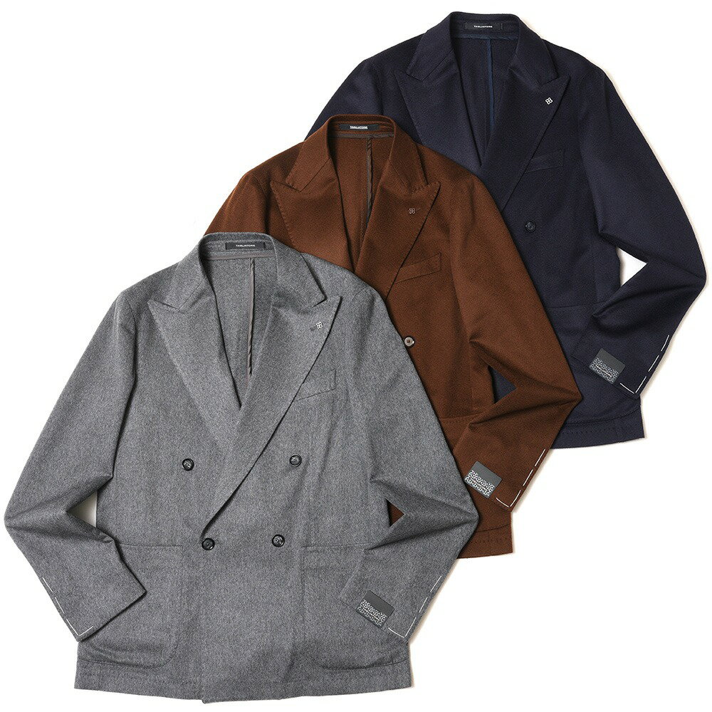 楽天guji outlet【40％OFF】TAGLIATORE（タリアトーレ）WESTONウェストン カシミアフランネルソリッド4Bダブルジャケット WESTON2DK/190014 17022002054