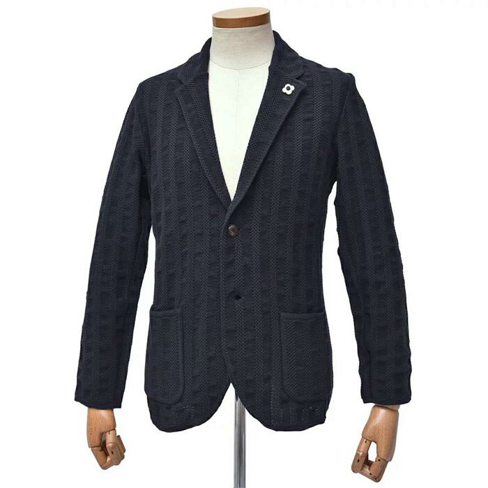 楽天市場 Sale50 Off Lardini ラルディーニ ローゲージ ミドルゲージストライプコットンニットジャケット Jkljm22 Ec Guji Outlet
