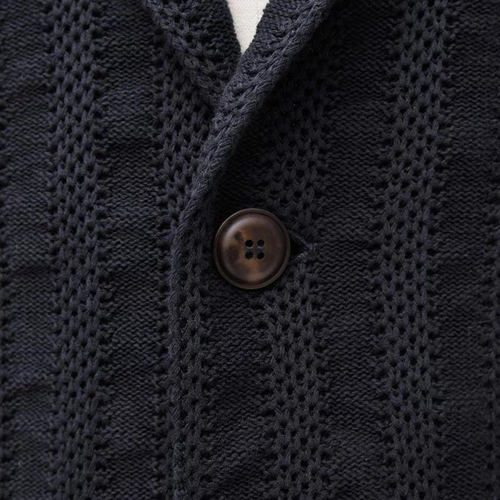 楽天市場 Sale50 Off Lardini ラルディーニ ローゲージ ミドルゲージストライプコットンニットジャケット Jkljm22 Ec Guji Outlet