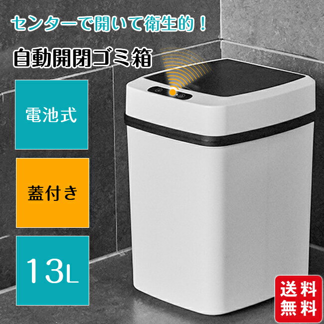 Pipe Type - ゴミ箱 自動開閉 おしゃれ 電池式 キッチン ダストボックス 自動開閉ゴミ箱 ふた付き プラスチック コンパクト シンプル