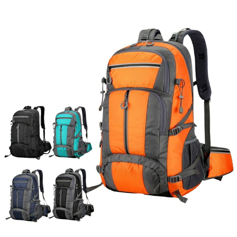 リュックサック 登山用 55L 大容量 撥水 バックパック アウトドア トレッキング キャンプ 宿泊旅行 撥水加工 腰ベルト付き 通気 多ポケット メンズ レディース 男女兼用
