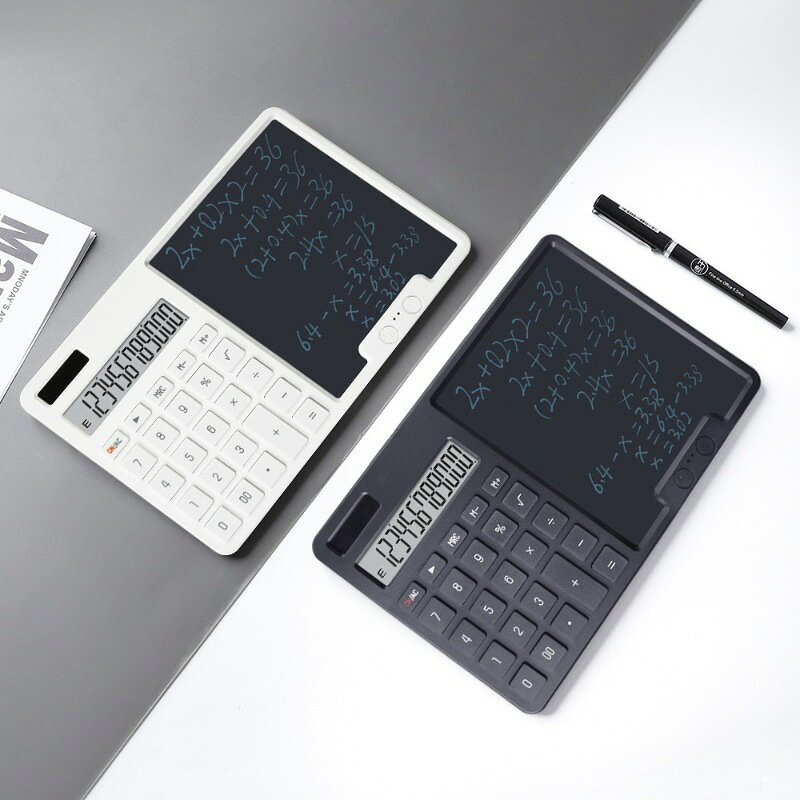 電卓 電子メモパッド 一体型 デスク 計算機 液晶手書きボード 静音 大画面 オフィ...