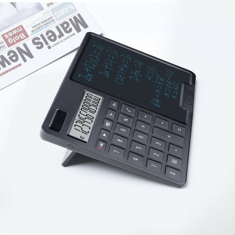 電卓 電子メモパッド 一体型 デスク 計算機 液晶手書きボード 静音 大画面 オフィ...