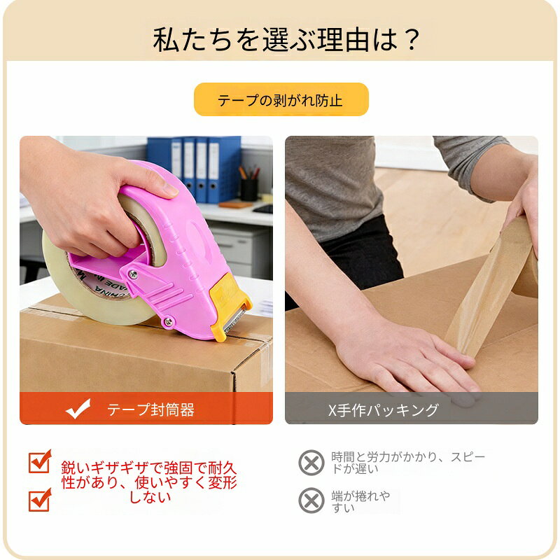 テープカッター 4.5-6cm対応 OPPテープ用 簡単梱包 資材 包装 段ボール 荷物 使い...