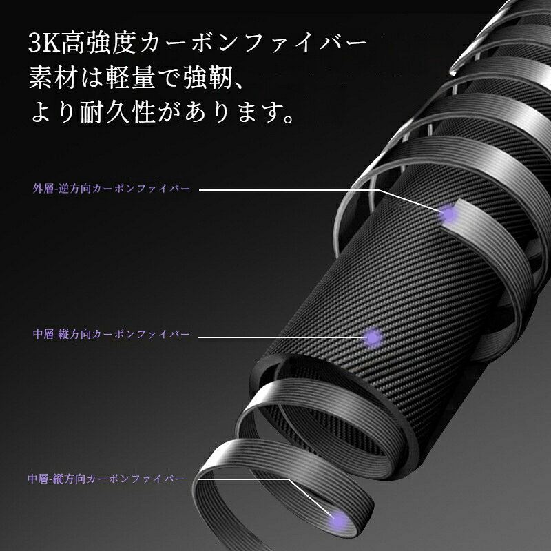 折りたたみ式 トレッキングポール カーボン製 超軽量 コンパクト収納 ハイキング ...