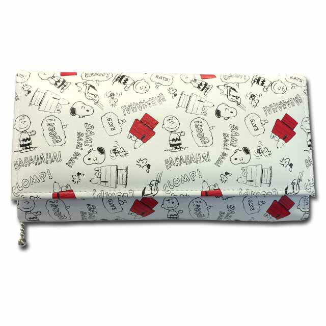 【スヌーピー】ドッグハウス　チャーリーかぶせ長財布(長サイフ）SY614WHチャック　PEANUTS チャーリーブラウン　☆☆☆☆