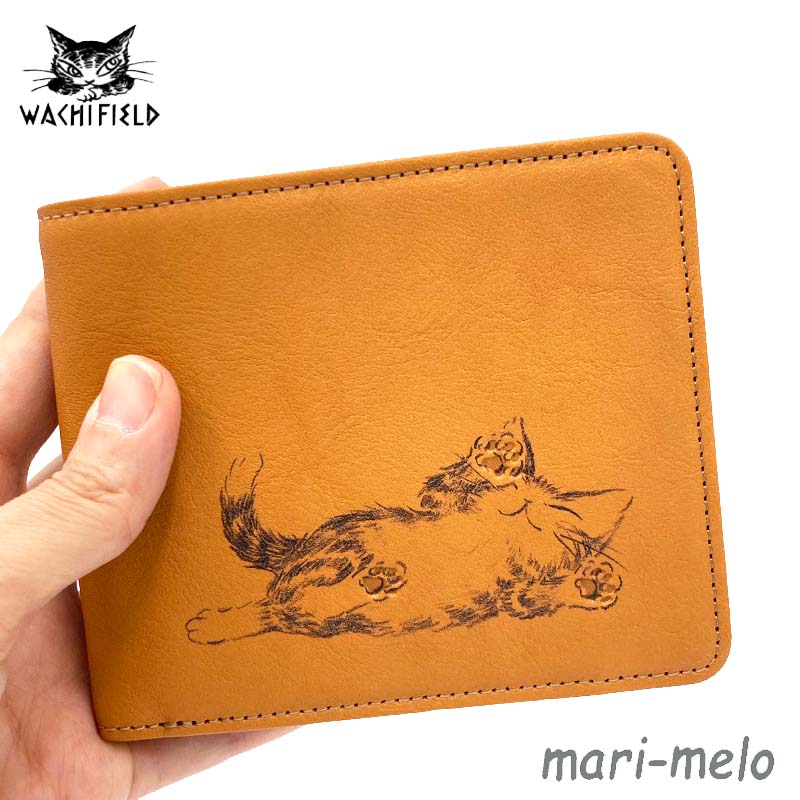 【限定クーポン発行中！】 2つ折り 本革 財布 猫 グッズ わちふぃーるど せっかち財布 肉球 ダヤングッズ ねこ 猫のダヤン 猫柄 ネコ柄 キャラクター wachifield ワチフィールド かわいい おしゃれ プレゼント バレンタイン 無料 ギフト ラッピング 22Kのサムネイル