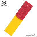 【 ポイントバック祭×マリメロ】 ダヤン わちふぃーるど 猫 猫グッズ ダヤングッズ 革 しおり メヒコ 赤×黄 ねこ 猫のダヤン 猫柄 wachifield ...