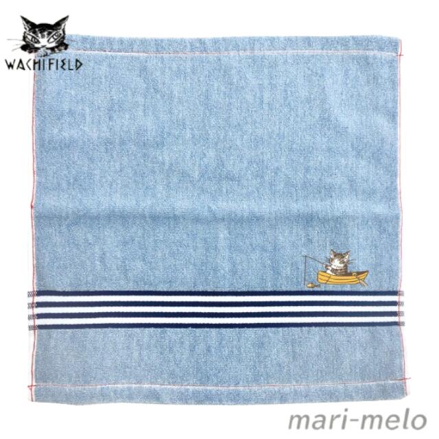 【 土日祝も発送！】 ダヤン わちふぃーるど ダヤングッズ ハンド タオル デニム 風 W／T 釣り 猫 ねこ..