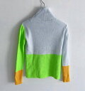 ☆2023秋冬【frankygrow/フランキーグロウ】【23FWKTTP-130】MULTI COLOR SWELL SHOULDER HIGH-NECK KNIT(F)トップス/ニット/ハイネック/レディース/マルチカラースウェルショルダーハイネックニット/【セール商品】 2