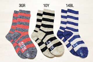 ○秋冬商品【FITH/フィス】【457029】ボーダーSOX(S〜LL）ソックス/キッズ【セール商品】