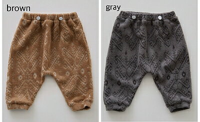 〇2025秋冬【eLfin Folk/エルフィンフォルク】【elf-252J14】Snow Jacquard Baby Pants[スノージャガー..