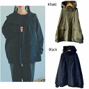☆【秋冬商品】【nunuforme/ヌヌフォルム】【53-nf20-125-015A】リブ切替ナイロンパーカー(155〜163)トップス/パーカー/アウター/ジ...