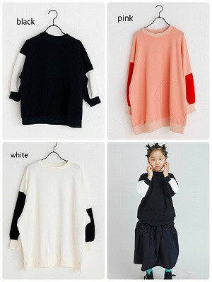 ☆秋冬商品【ME.TO/メト】【022MEATL1】カラー切り替えオーバースウェット(SS〜M/90〜130)トップス/スウェット/トレーナー/キッズ/ジュニア【セール商品】 ☆秋冬商品【ME.TO/メト】【022MEATL1】カラー切り替えオーバースウェット(SS〜M/90〜130)トップス/スウェット/トレーナー/キッズ/ジュニア【セール商品】