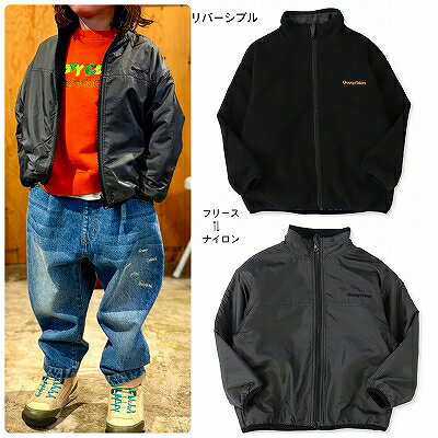☆2025秋冬【GROOVY COLORS/グルーヴィーカラーズ】【42580208】マイクロフリース リバーシブル ZIP UP ..