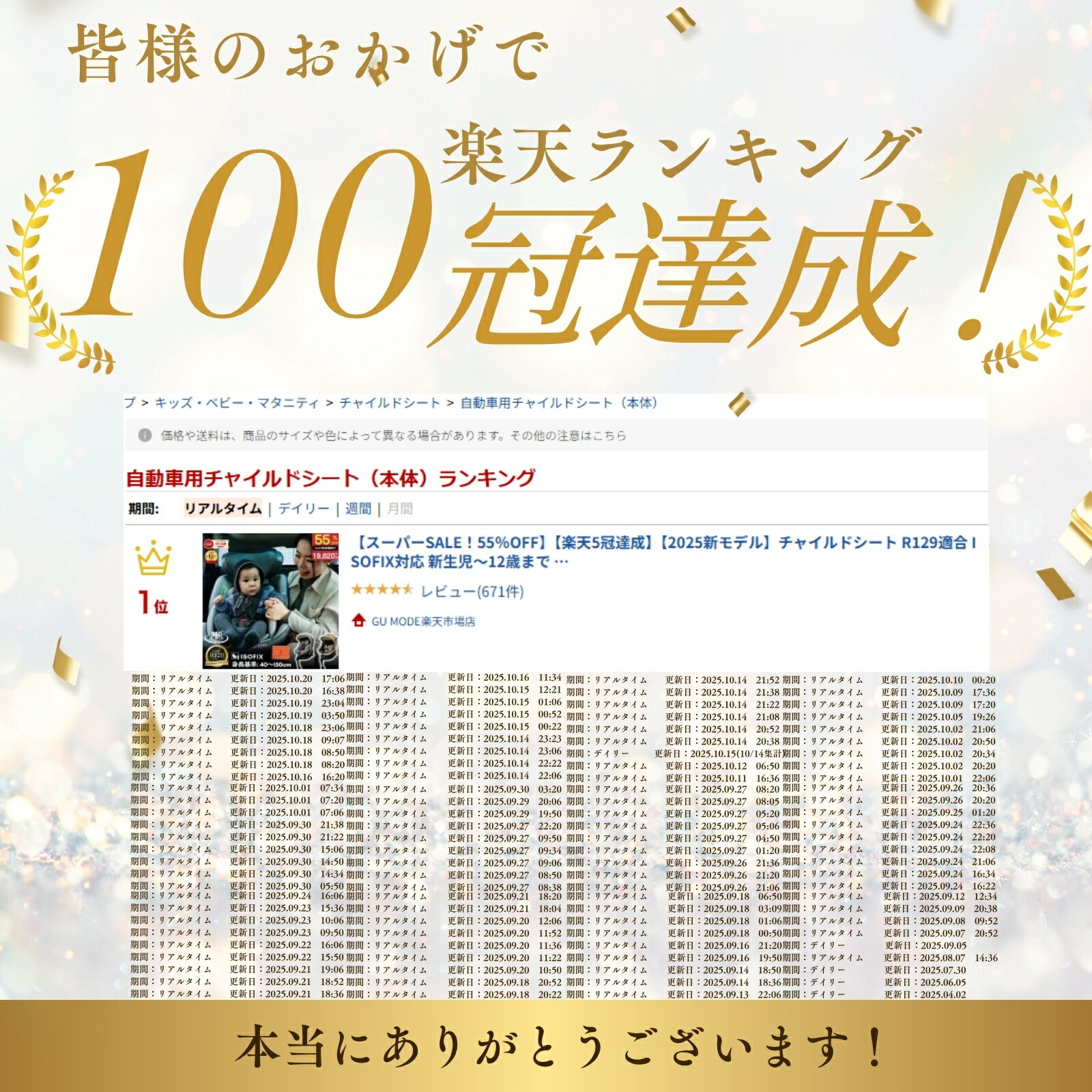 【当選で最大100％P還元】【楽天100冠】【R129適合】チャイルドシート 360度回転式 ISOFIX対応 3WAY 新生児～12歳まで 40～150cmロングユース ジュニアシート リクライニング メモリーフォームヘッドレスト サポートレッグ付き 取付簡単 GU MODE - Image 2