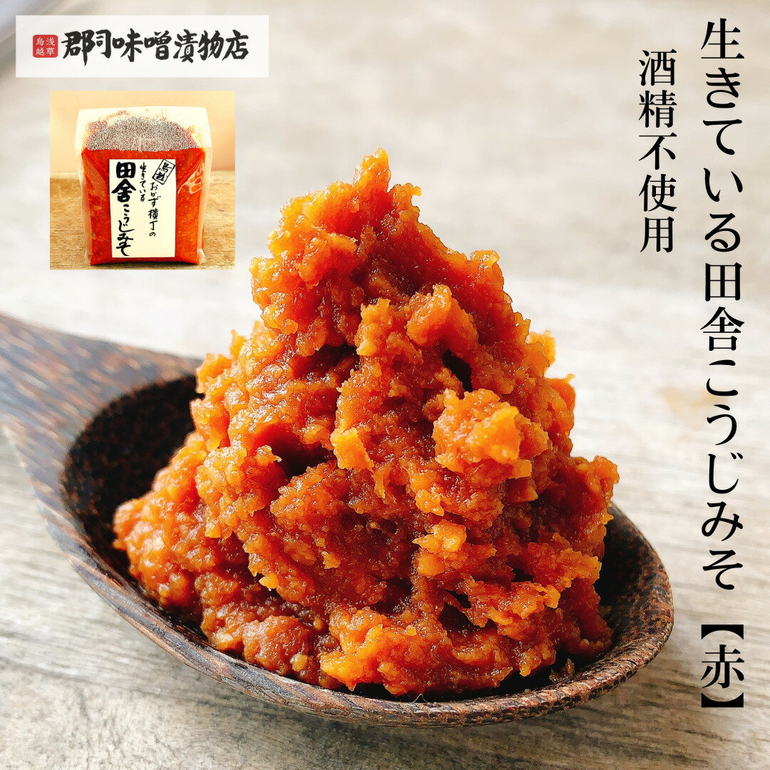 生きている田舎こうじみそ (赤) 700g| 味噌 みそ 酒精不使用 天然醸造 糀味噌 熟成 米糀 無添加 越後味噌 こうじ味噌 発酵食品