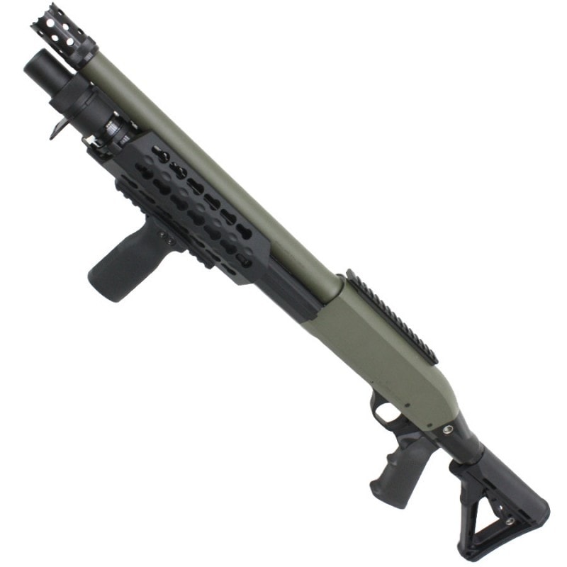 （4/1 入荷）ベネリ M3 KEYMOD M-STOCK フルメタルショットガン｜ODカラー｜エアコキ｜3発同時発射｜CM366BM
