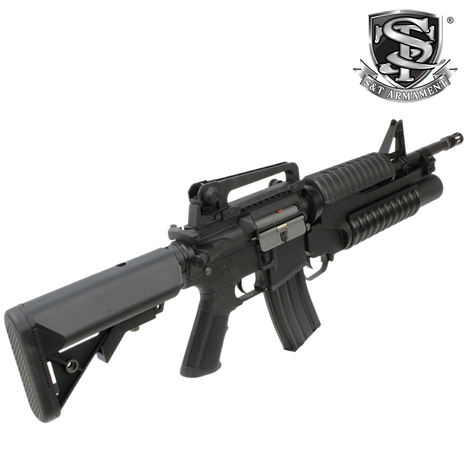 S&T M4A1 スポーツライン電動ガン with M203 グレネードランチャー ショート Black 【180日間安心保証つき】