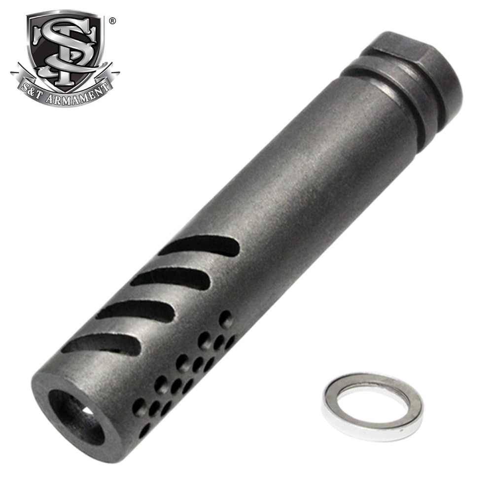 S&T IWIタイプ フラッシュハイダー 4インチ(14mm+)