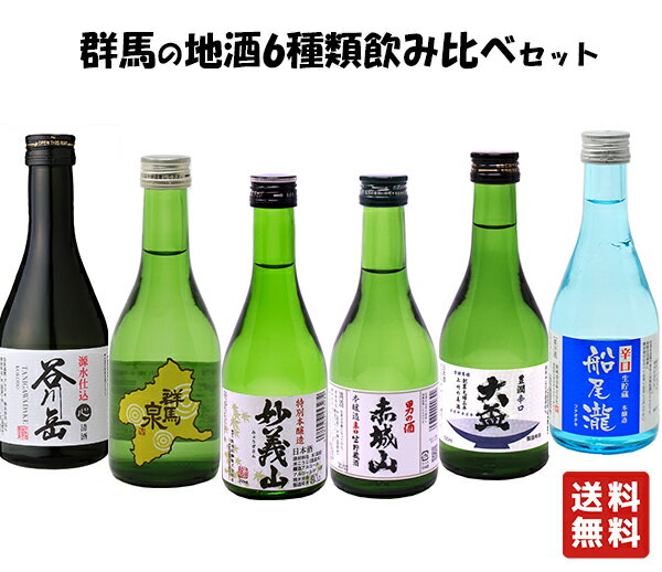 送料無料 【群馬の地酒 飲み比べセット 6本 300ml】群馬の地酒 日本酒 お酒 酒 赤城山 大盃 群馬泉 船尾瀧 聖徳 バレンタイン バレンタインデー プレゼント ギフト 飲み比べ 群馬 贈り物 内祝…