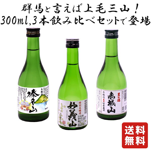 送料無料 【群馬の地酒 ミニ上毛三山 赤城山 榛名山 妙義山 飲み比べセット 3本 300ml】 群馬の地酒 お酒 酒 バレンタイン バレンタインデー プレゼント ギフト 飲み比べ 群馬 贈り物 内祝い …