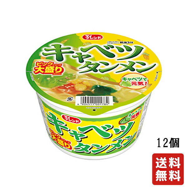 送料無料 【大黒食品工業 ビック キャベツタンメン 100g 12個 】群馬 カップめん ラーメン 湯麵 タンメン らーめん 大黒 カップ麺 インスタント麺 即席麺 麺類 カップラーメン インスタントラ…