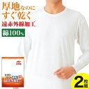 アウトレット セール グンゼ 長袖丸首 2枚組 保温肌着 メンズ 秋冬 暖か 保温 ロングTシャツ 紳士 遠赤外線加工 綿100％ あったか スムース 2P 天然素材 あったかインナー 白 肌着 下着 RP28082 M～LL