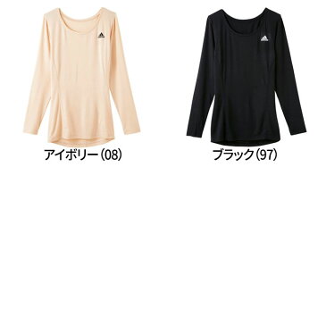【エントリーでP10倍】アウトレット セール GUNZE グンゼ adidas アディダス ロングスリ−ブ レディース AP3046 M〜L 秋冬 発熱 長袖 高校生 かわいい おしゃれ スポーツ ジム GUNZE13