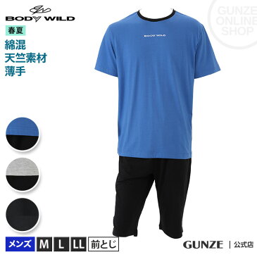 セール SALE アウトレット GUNZE グンゼ BODY WILD ボディワイルド セットアップ　半袖半パンツ メンズ BG3000 M-LL GUNZE35 紳士 ルームウェア 上下セット 綿混 春夏