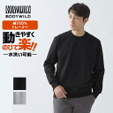 グンゼ ボディワイルド トレーナー メンズ 洗える 秋冬 カジュアル 綿100% コットン 裏毛 セットアップ ピスネーム アウター BODY WILD M L 紳士 男性 BDW364