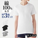 グンゼ ネット限定 クルーネック Tシャツ 綿100％ 綿100 メンズ 男性 紳士 丸首 肌着 下着 インナー 洗濯タグなし 脇縫いなし 抗菌防臭 年間 シンプル 定番 3枚セット 3枚組 3P まとめ買い グンゼベーシック GUNZE GM00133 M-3L