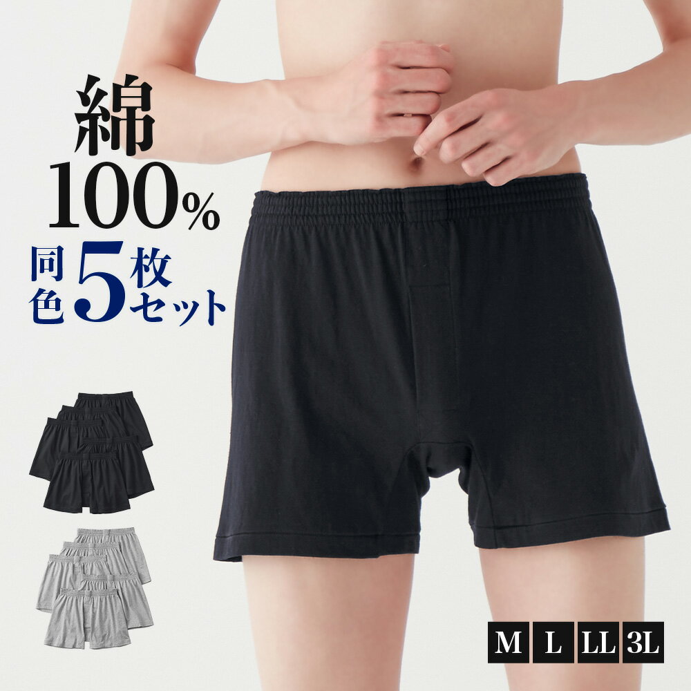 グンゼ ネット限定 ニットトランクス 前あき メンズ 男性 紳士 綿100% 綿100 パンツ 肌着 下着 パンツ 洗濯タグなし 抗菌防臭 年間 シンプル 定番 5枚セット 5枚組 5P まとめ買い グンゼベーシック GUNZE GM00915 M-LL