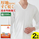 グンゼ 長袖U首 2枚組 保温肌着 メンズ 秋冬 綿100% スムース あったか ロングシャツ 紳士 保温 遠赤外線加工 綿100% 天然素材 インナーシャツ 肌着 下着 RP28102 M~LL