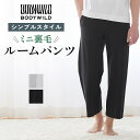 グンゼ ボディワイルド 長パンツ ルームウェア メンズ 綿混 ミニ裏毛 くつろぎ ニット ワイドパンツ 部屋着 紳士 男性 ポケット 前開き無 GUNZE BO...