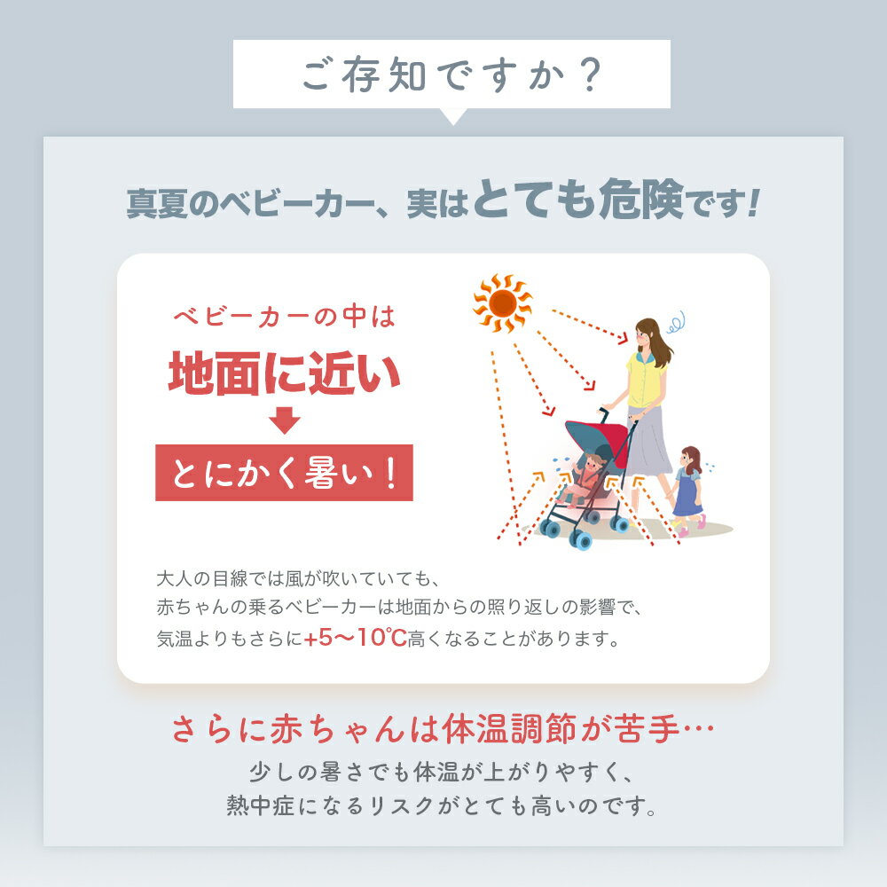 ベビーカー シート ファン付き 冷感 夏用 暑...の紹介画像3