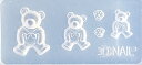 ネイル ジェルネイル シリコンモールド【RT】モールド ベア くま クマさん セルフ 3D 立体 立体　クマシリコン アート シリコン 熊 アニマル 動物 シリコンモールド型 モールド型 型 レジン オリジナルパーツ セルフ お家時間 ネイル