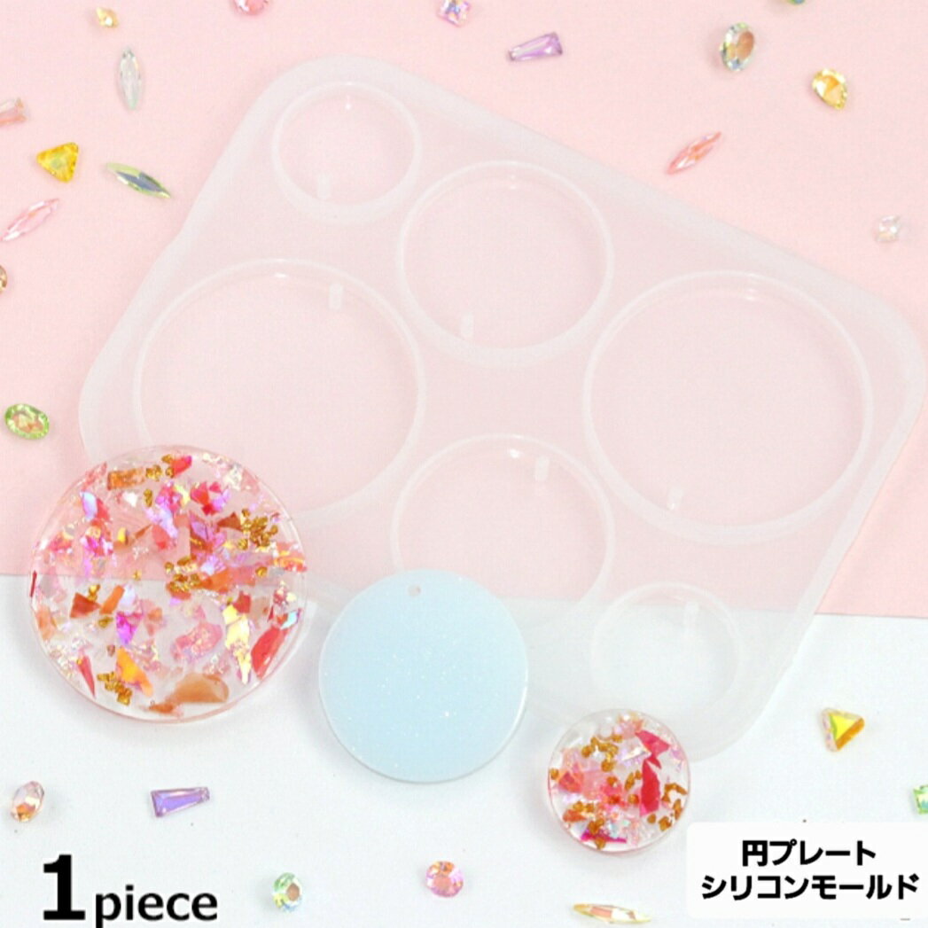 シリコンモールド シリコン 穴あきプレート 丸穴あき 円 円穴あき アクセサリー キーホルダー モールド..