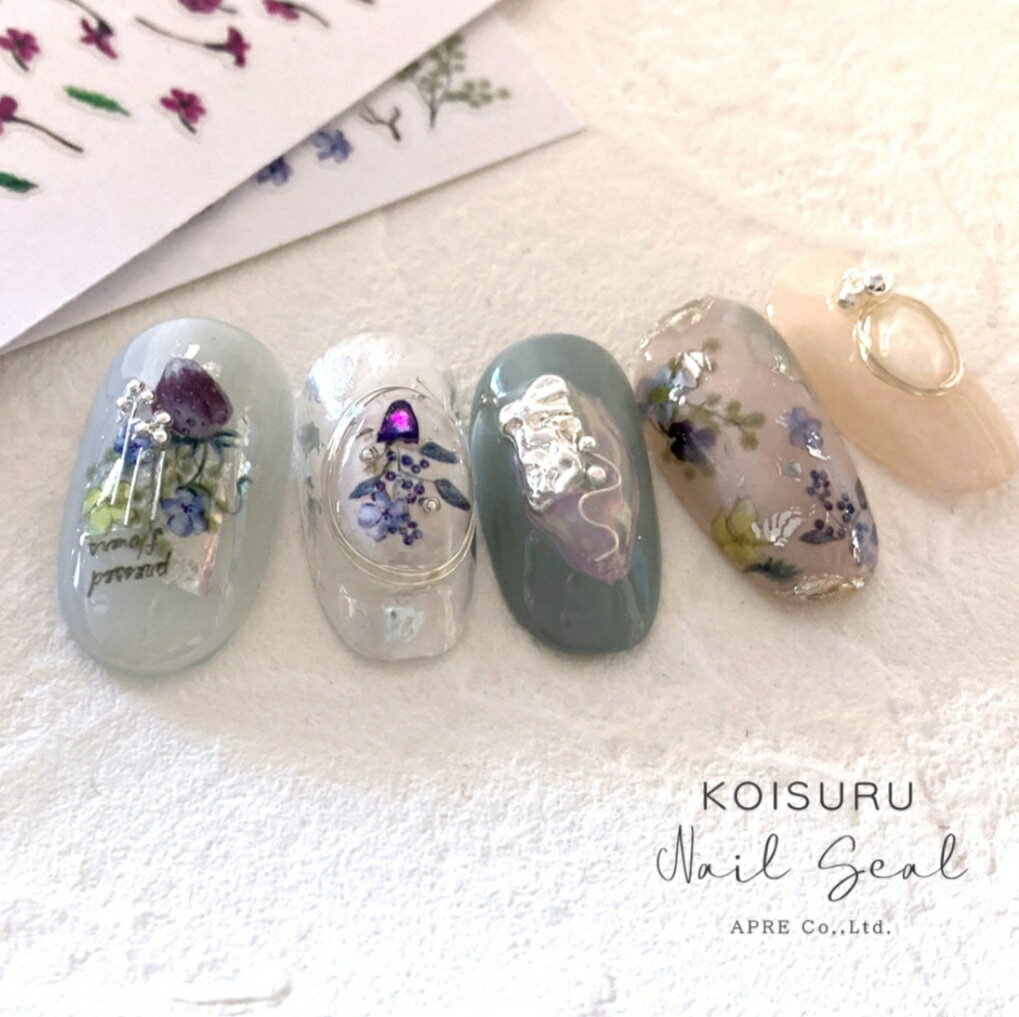 ネイルシール 花 フラワーネイルシール フラワーシール 全16種類 重ね貼り 極薄タイプ フラワーネイル ネイルフラワー ネイルアート 可愛い かわいい 簡単 ハンドメイド アクセサリー ネイル アート レジン セルフ セルフネイル ネイル用品 ネイル用 趣味 大人 時短