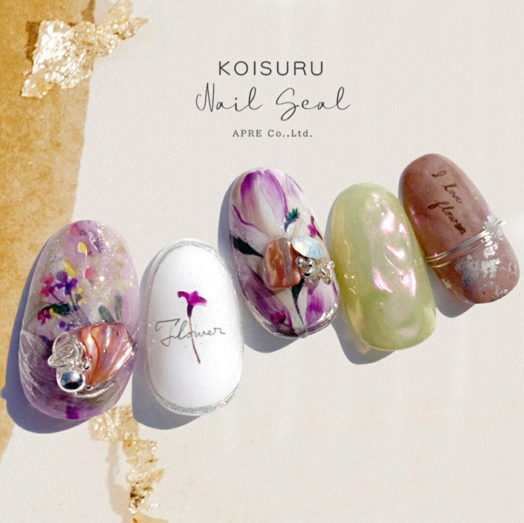 ネイルシール 花 フラワーネイルシール フラワーシール 全16種類 重ね貼り 極薄タイプ フラワーネイル ネイルフラワー ネイルアート 可愛い かわいい 簡単 ハンドメイド アクセサリー ネイル アート レジン セルフ セルフネイル ネイル用品 ネイル用 趣味 大人 時短