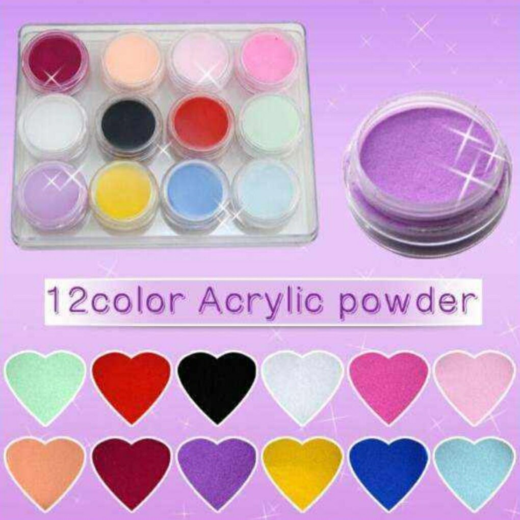 【送料無料】 ネイル ジェルネイル アクリルパウダー パウダー 12色セット キュアモノマー 3D 3Dパウダー パーツ ネイルアート ネイル用品 ネイルグッズ...
