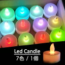 LEDキャンドル 七色タイプ 地震 停電 災害 緊急 防災グッズ 非常用 単品1個 ティーライト ハ ...