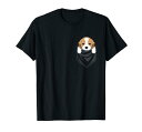 ポケットグラフィックビーグル犬 Tシャツ(4)