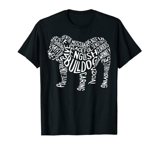 イングリッシュブルドッグ タイポグラフィ Tシャツ ワードアート 面白い犬のギフト Tシャツ イングリッシュブルドッグ タイポグラフィ Tシャツ ワードアート 面白い犬のギフト Tシャツ