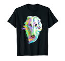 カラフルな犬ボルゾイ Tシャツ(4)