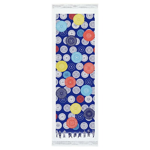 kontex コンテックス フェイスタオル 布ごよみ 花火師 ブルー 約33×100cm 56728-001 kontex コンテックス フェイスタオル 布ごよみ 花火師 ブルー 約33×100cm 56728-001