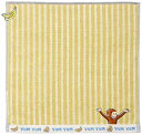 おさるのジョージ Curious George バナナストライプ タオルハンカチ イエロー リボーンコットン フルフィーコットン 68-0070070