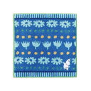 Moomin ムーミン MOOMIN ぽこぽこフラワー タオルハンカチ ブルー ムーミン フルフィーコットン 47-2800060 約25×25cm