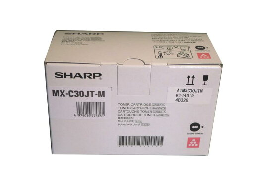 シャープ 複合機 MX-C300W 用 トナー (MX-C30JT-M) マゼンタ 国内純正品。 シャープ 複合機 MX-C300W 用 トナー (MX-C30JT-M) マゼンタ 国内純正品。