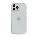 QLTYPRI iPhone 15 Plus 用 ケース クリア ウェーブ おしゃれ 韓国 可愛い アクスタ収納 いPhone15plus ケース 透明 薄型 軽量 耐衝撃 スマホケース ワイヤレス充電対応 ストラップホール付き アイフォ(3)